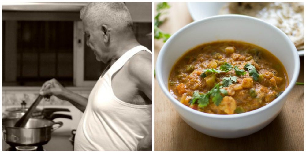 Appa_cooking_Mixed_vegetable_kurma_south_indian_style_for_chapati_poori |kannammacooks.com #chapati #kurma #korma #curry #side_dish #south_indian #gravy #Veg_kuruma - 2