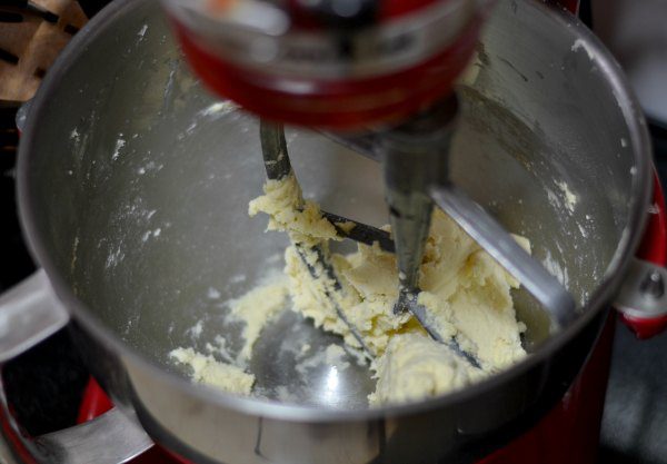 creaming the dough |kannammacooks.com #bakery#cookies#teashop#biscuits#recipe