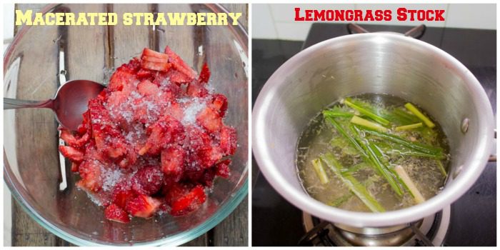 Strawberry Lemongrass soup recipe adapted from francois payard-collage |kannammacooks.com #chilled-soup #strawberry #summer-soup #lemongrass #citrus #fruit-soup - 2