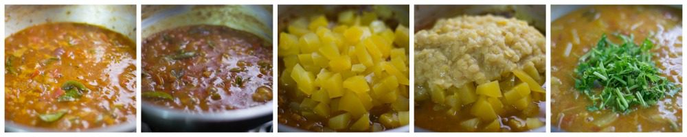 Tamilnadu style pumpkin sambar manjal poosanikai sambar thuvaram paruppu sambar |kannammacooks.com #tamilnadu #sambar #pumpkin #lentils #recipe - 17