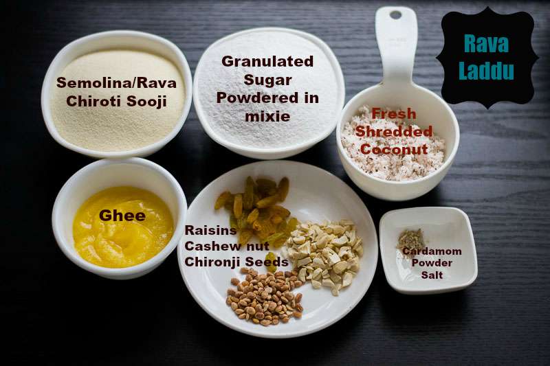 Rava-laddu-recipe-tamil-nadu-style-Ingredients - 2