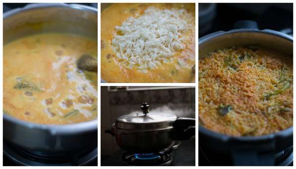 Tomato-Rice-with-Coconut-Milk-in-Pressure Cooker-steam - 18