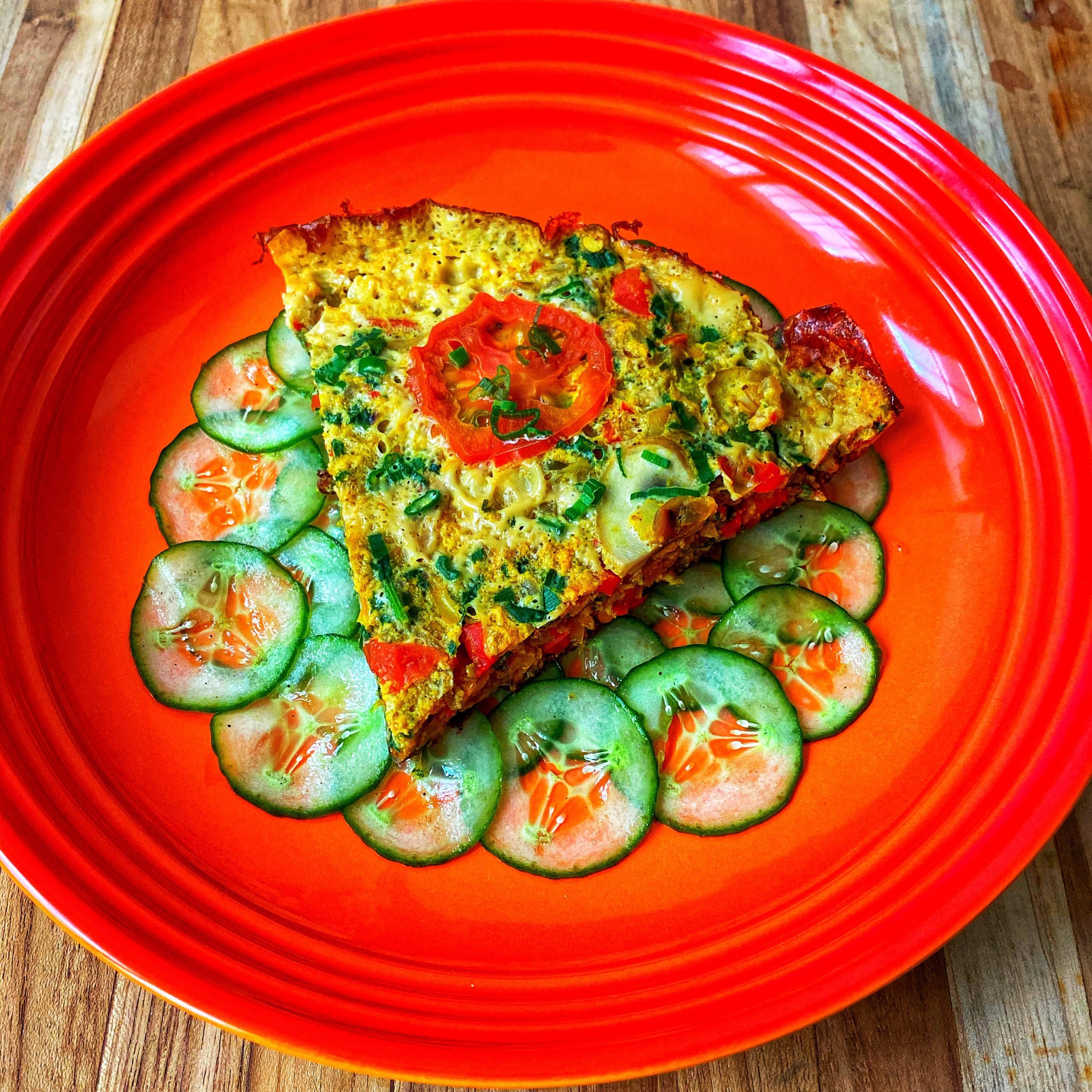 Asparagus Frittata with Tomato Chutney