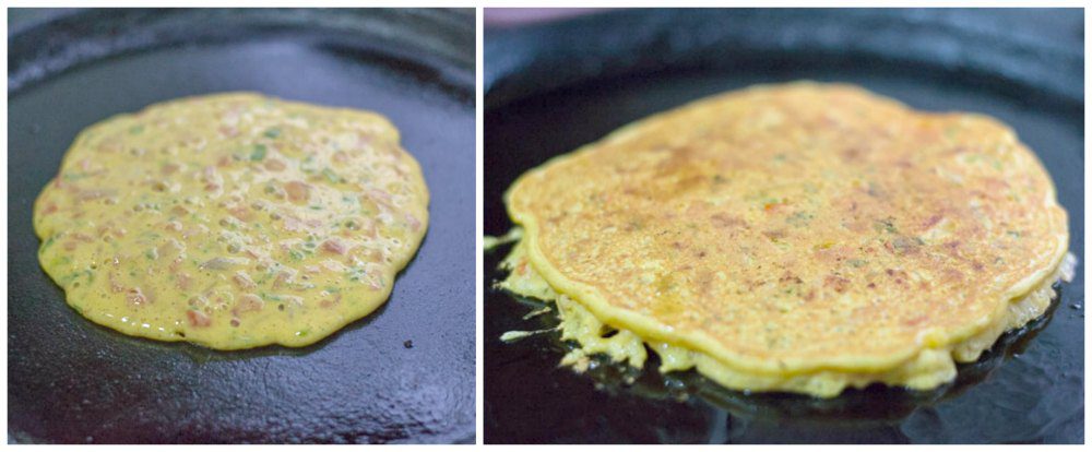 Glutenfree-vegan-besan-tomato-omelette-indian-breakfast-recipe-cook |kannammacooks.com #glutenfree #vegan #omelette #indian #chickpea #flour #pancake #yummy #breakfast #fluffy #recipe #indian - 4