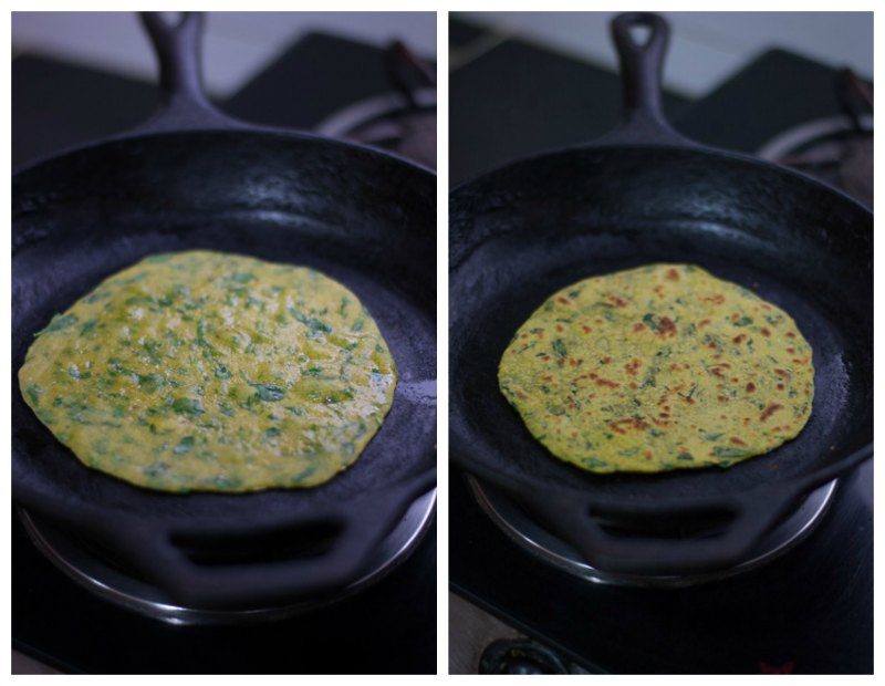 Gujarati-methi-thepla-recipe-flip-cook