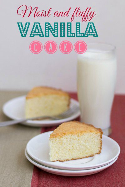 Moist-fluffy-best-simple-vanilla-cake-hot-milk-cake-indian-tea-cake-plated |kannammacooks.com #indian #tea #cake #vanilla #sponge #plain #crumb #yummy