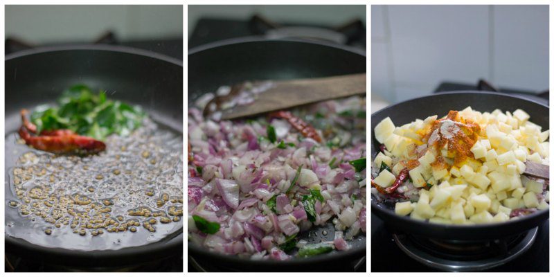 Potato-poriyal-fry-recipe-tempering - 9