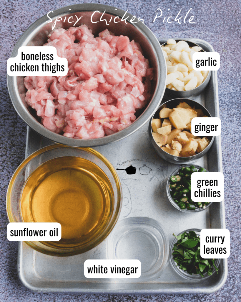 Spicy Chicken Pickle Ingredients