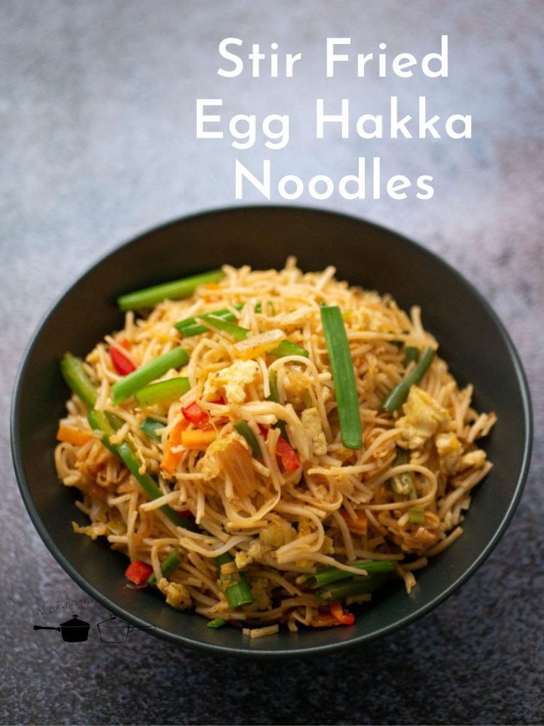 Stir Fried Egg Hakka Noodles recipe