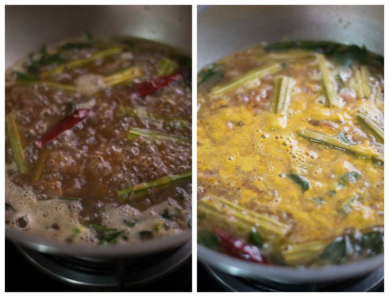 Tamilnadu-Murungakkai-puli-kuzhambu-simmer