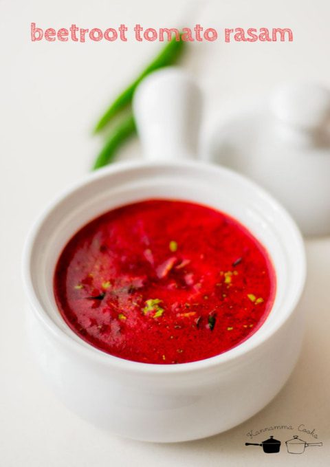 Beetroot tomato rasam recipe – Kannamma Cooks