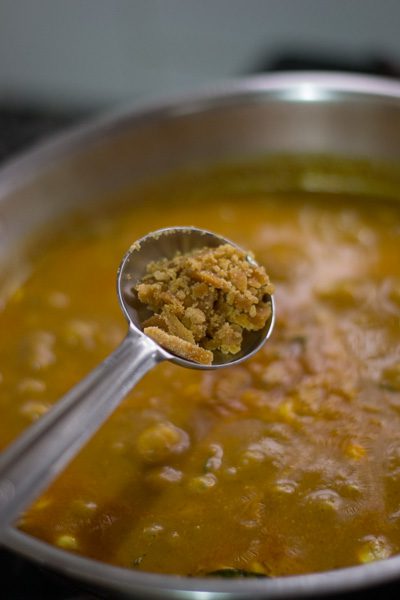 chettinad-poondu-kuzhambu-recipe-jaggery - 14