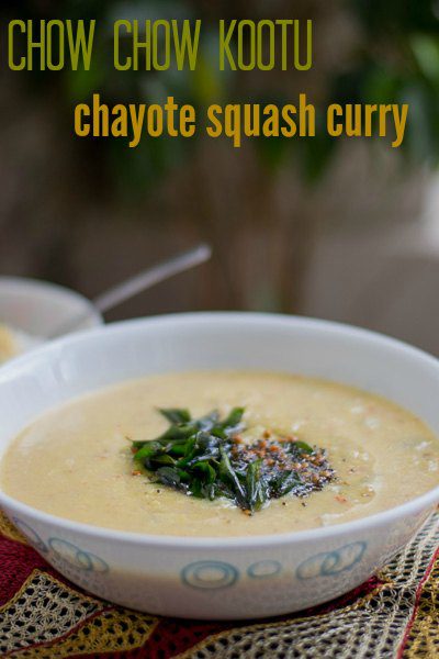 chow-chow-chayote-squash-kootu-merakai-kootu-south-indian-brahmin-recipe-with-coconut |kannammacooks.com #lentils #stew #vegan #curry #chayote #chowchow #kootu #curry #coconut #yummy #south #indian #recipe - 1