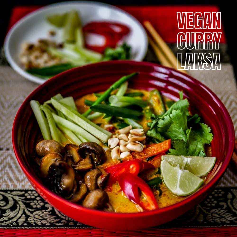 Malaysian Curry Laksa Soup – Vegan / Vegetarian Recipe