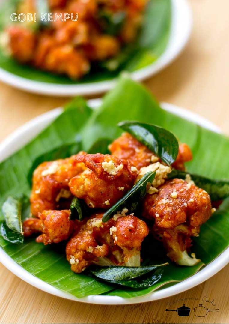 gobi-kempu-bezule-cauliflower-bezule-recipe-mangalore-bezule-recipe-15 - 16