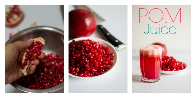 juicing-recipes-pomegranate-apple-juice-plate