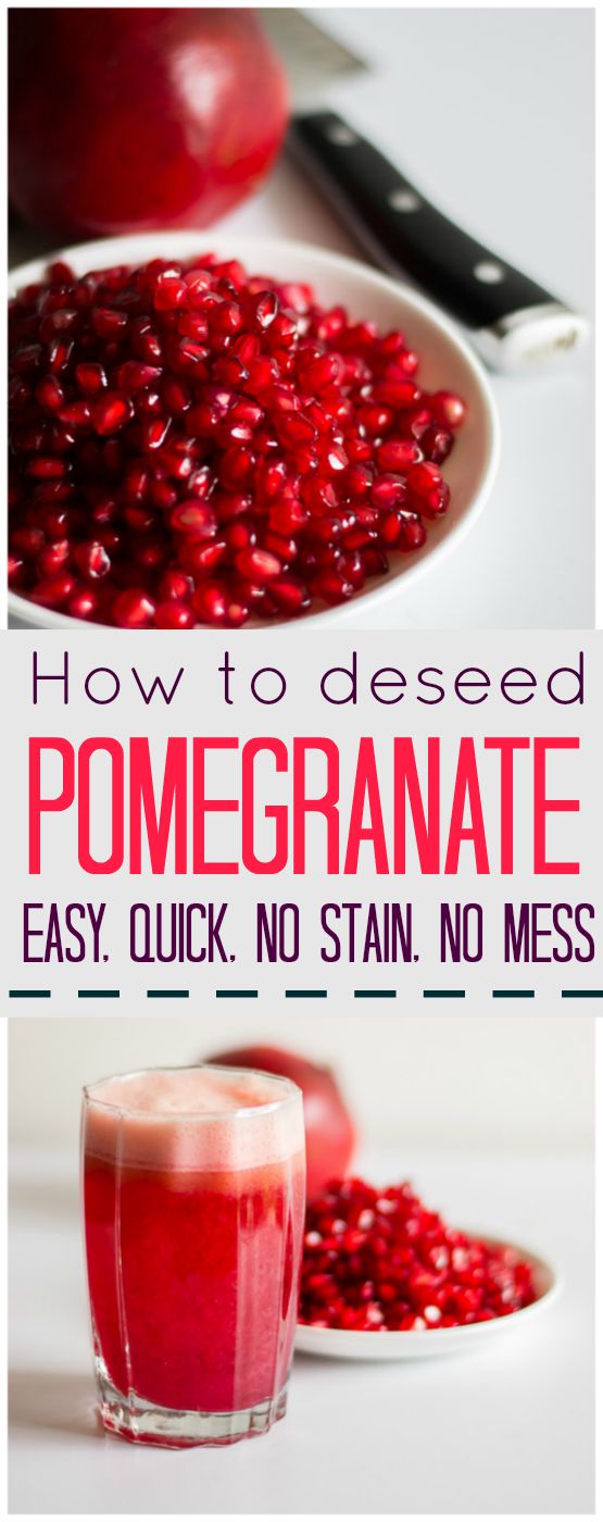 How to De-seed Pomegranate. Easy, Mess free, No Stain, the quick way. 
