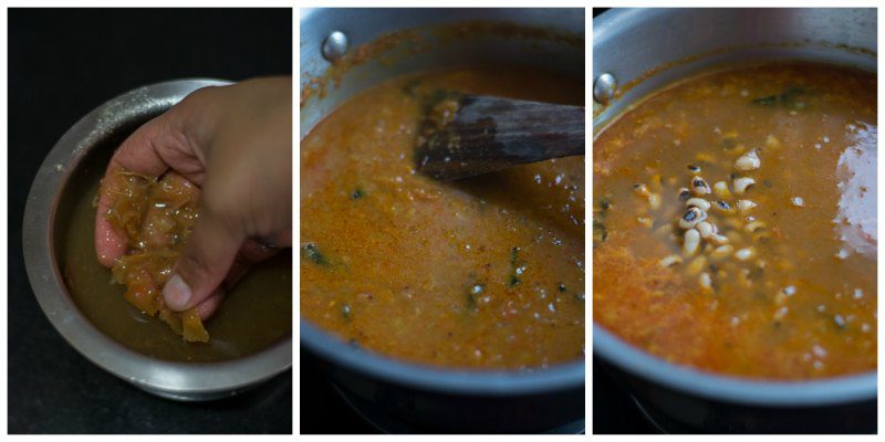 karamani-black-eyed-bean-puli-kuzhambu-curry-recipe-peas - 20