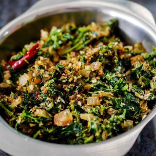 Mulai Keerai Poriyal – Amaranth Leaves stir fry – Kannamma Cooks