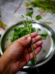 Mulai Keerai Poriyal – Amaranth Leaves stir fry – Kannamma Cooks