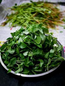 Mulai Keerai Poriyal – Amaranth Leaves stir fry – Kannamma Cooks