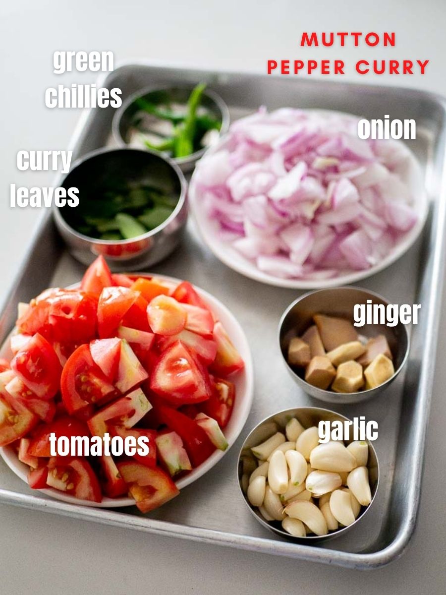 mutton pepper curry masala veg