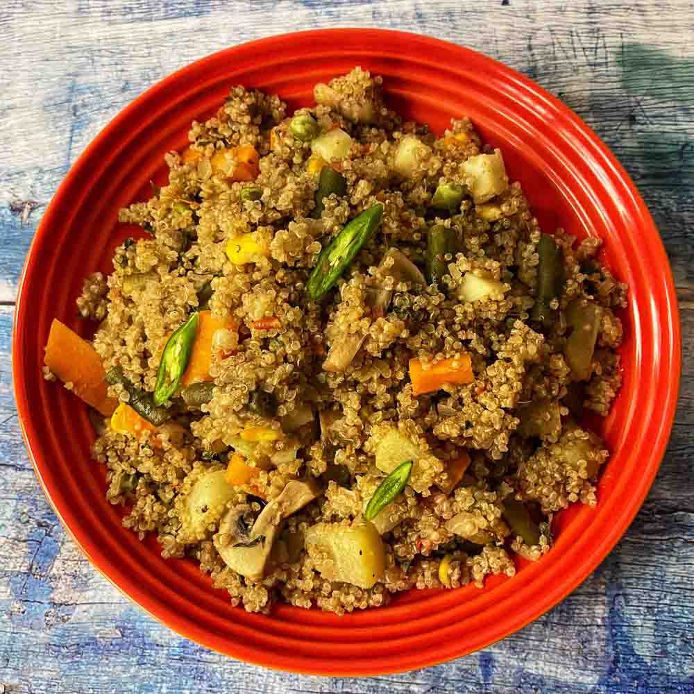 Quinoa Pulao with Loaded Vegetables