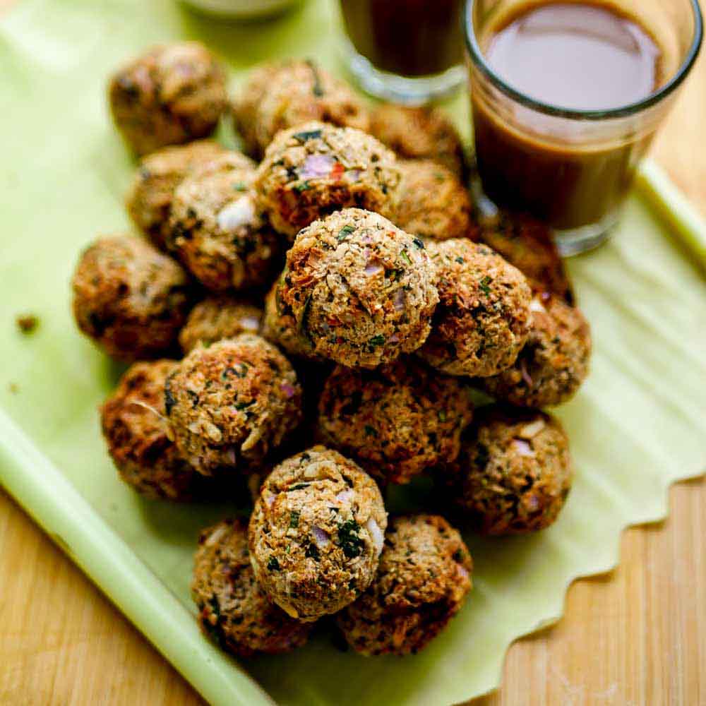 Soya kola urundai recipe, Meal Maker Fritters – Kannamma Cooks