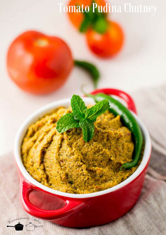 Tomato Pudina Chutney Recipe, Thakkali Pudina Chutney Kannamma Cooks